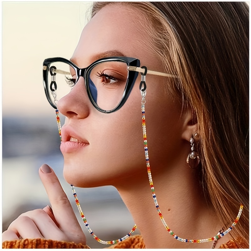 Mask Lanyard Adjustable - Boho Beaded Glasses Lanyard Strap, Adjustable