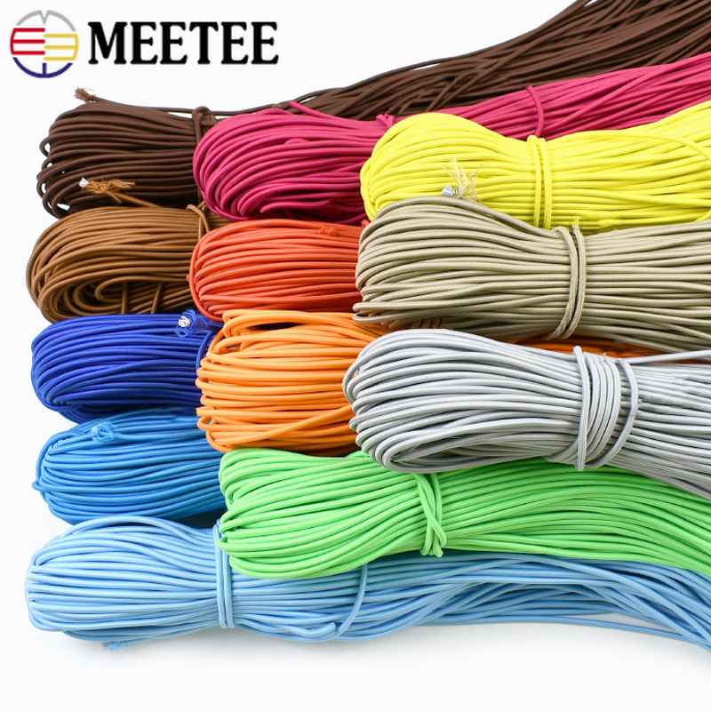 Mask Lanyard Adjustable - 10/20/30Meters 3mm Colorful Elastic Cord for