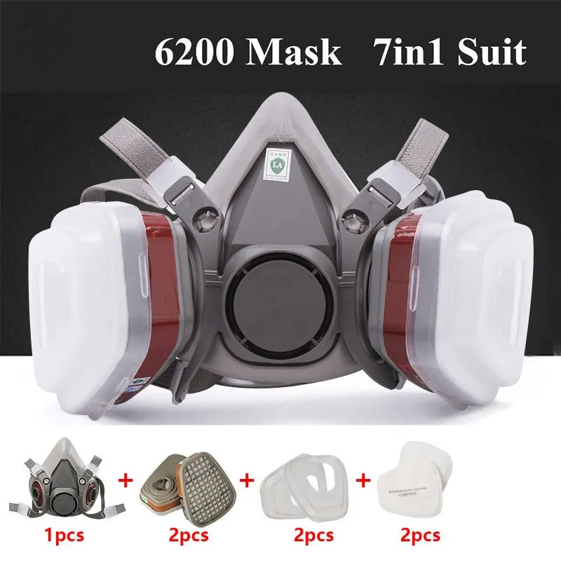 Respirator Half Face - 7in1 Gas Proof Half Face Mask