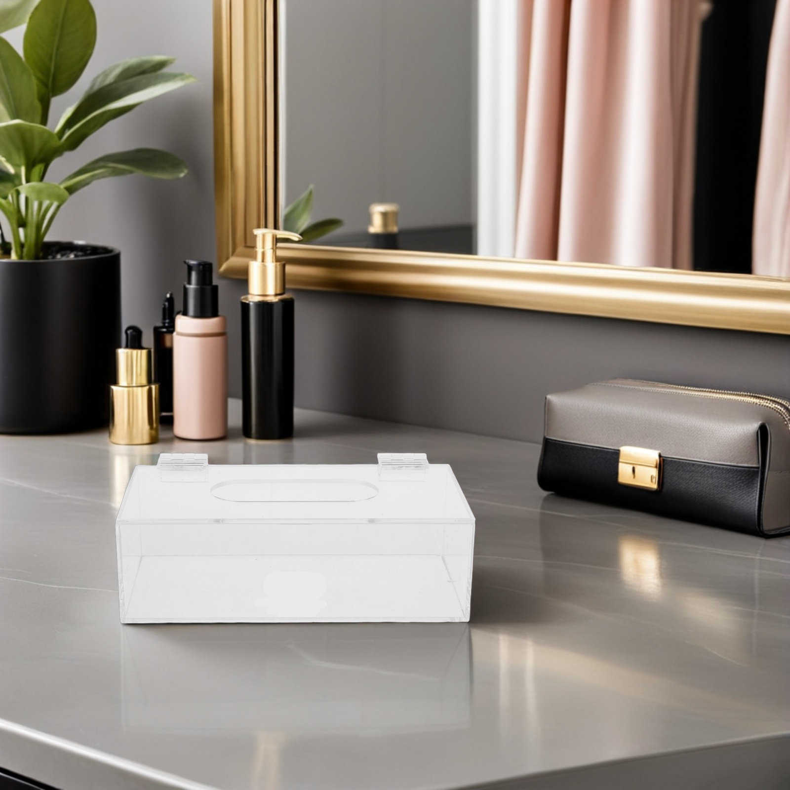 Face Mask Storage Box - Clear Acrylic Face Mask Storage Box
