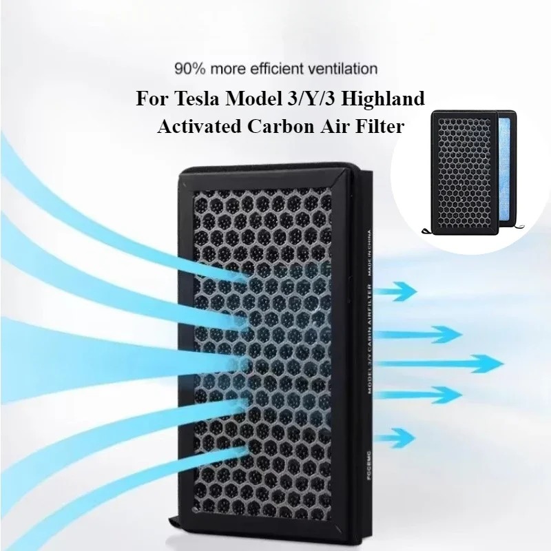 Filter Replacement N95 - For Tesla Model 3/Y/3 Highland 2024