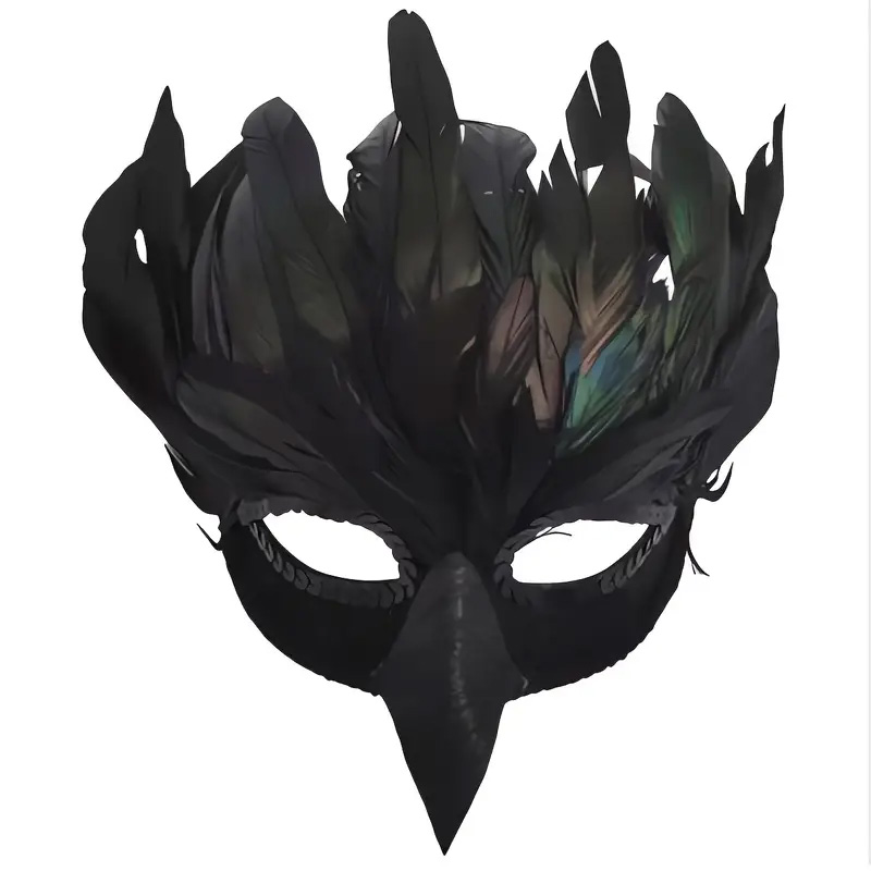 Respirator Half Face - Black Feather Raven Half Face Mask