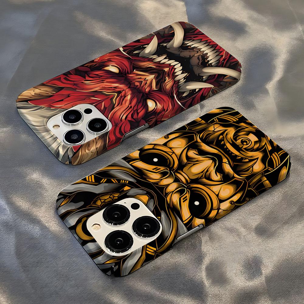 Mask Case Hard Shell - Japanese Samurai Oni Mask Phone Case