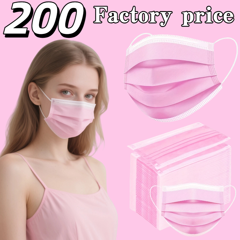 Kids Face Mask - Great Value Pack! Pink Disposable Masks