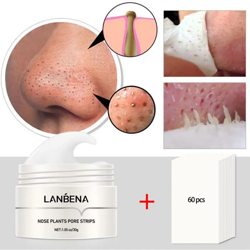 Black Face Mask Pack - Nose Blackhead Remover Cream Pore Strip