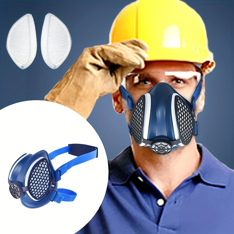 Respirator Half Face - Silicone Half Mask Respirator with Replaceable