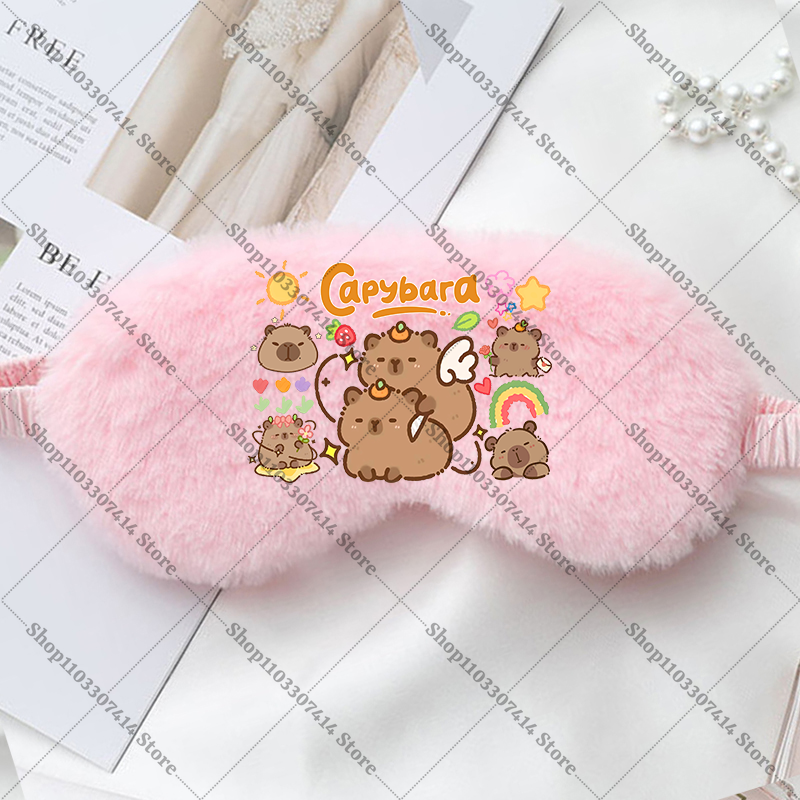 Kids Face Mask - Capybara Girl Cartoon Sleep Eye Mask