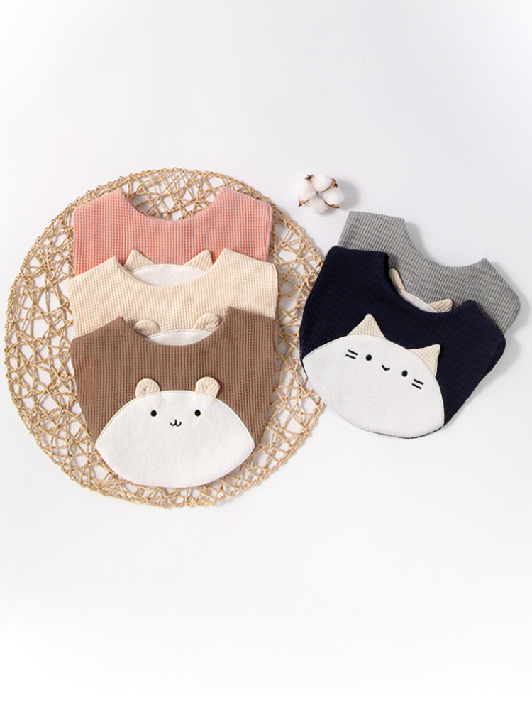 Kids Face Mask - 2pcs baby bib kitten teddy bear