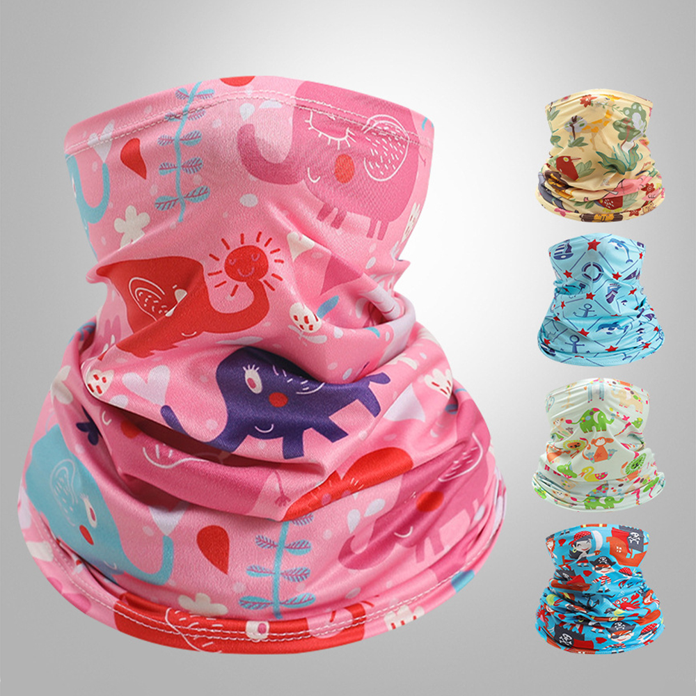 Kids Face Mask - Kids Neck Cover Cute Ice Silk