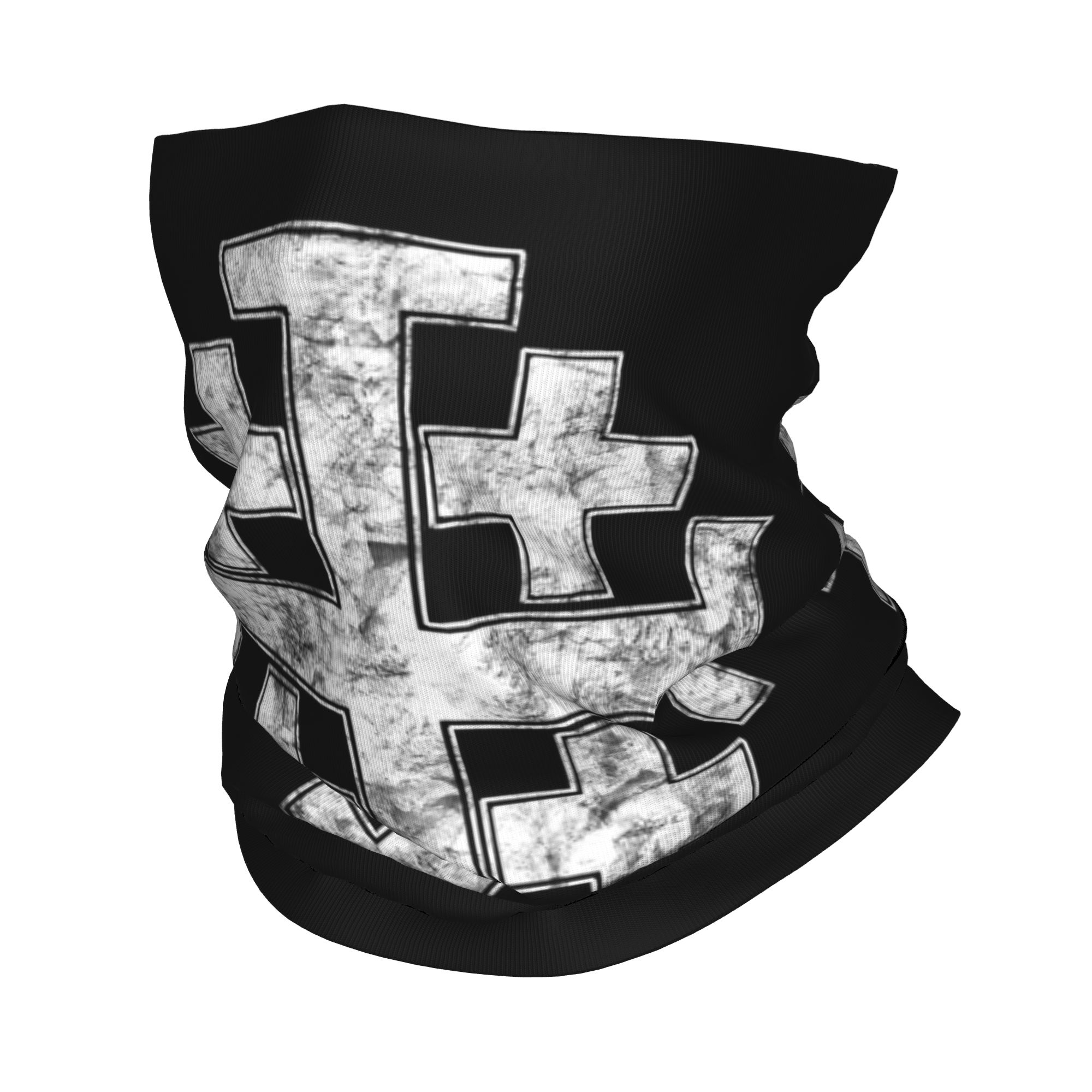 Neck Gaiter Face Cover - Knight Jerusalem Cross Christian Bandana Neck