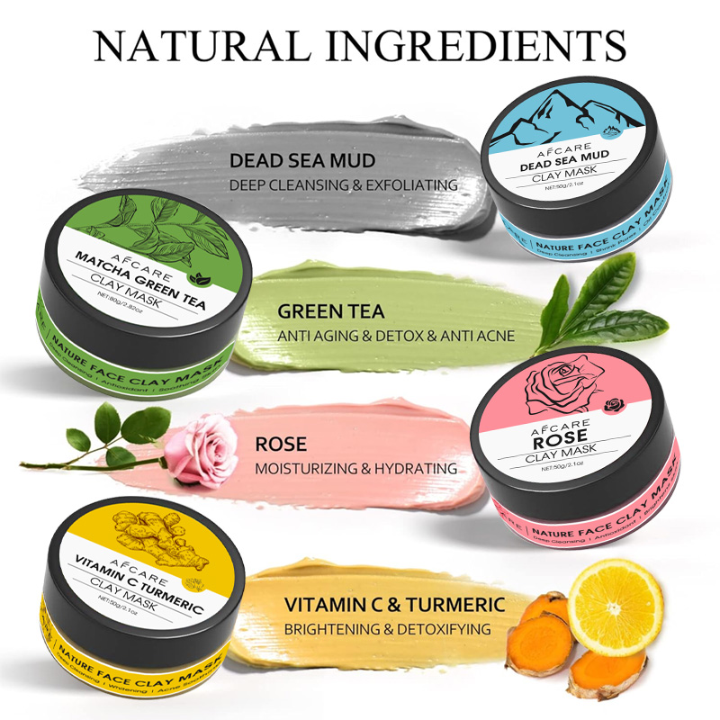 4 Pcs Clay Facial Mask Set Tur - đánh giá và giá Dust Mask Construction