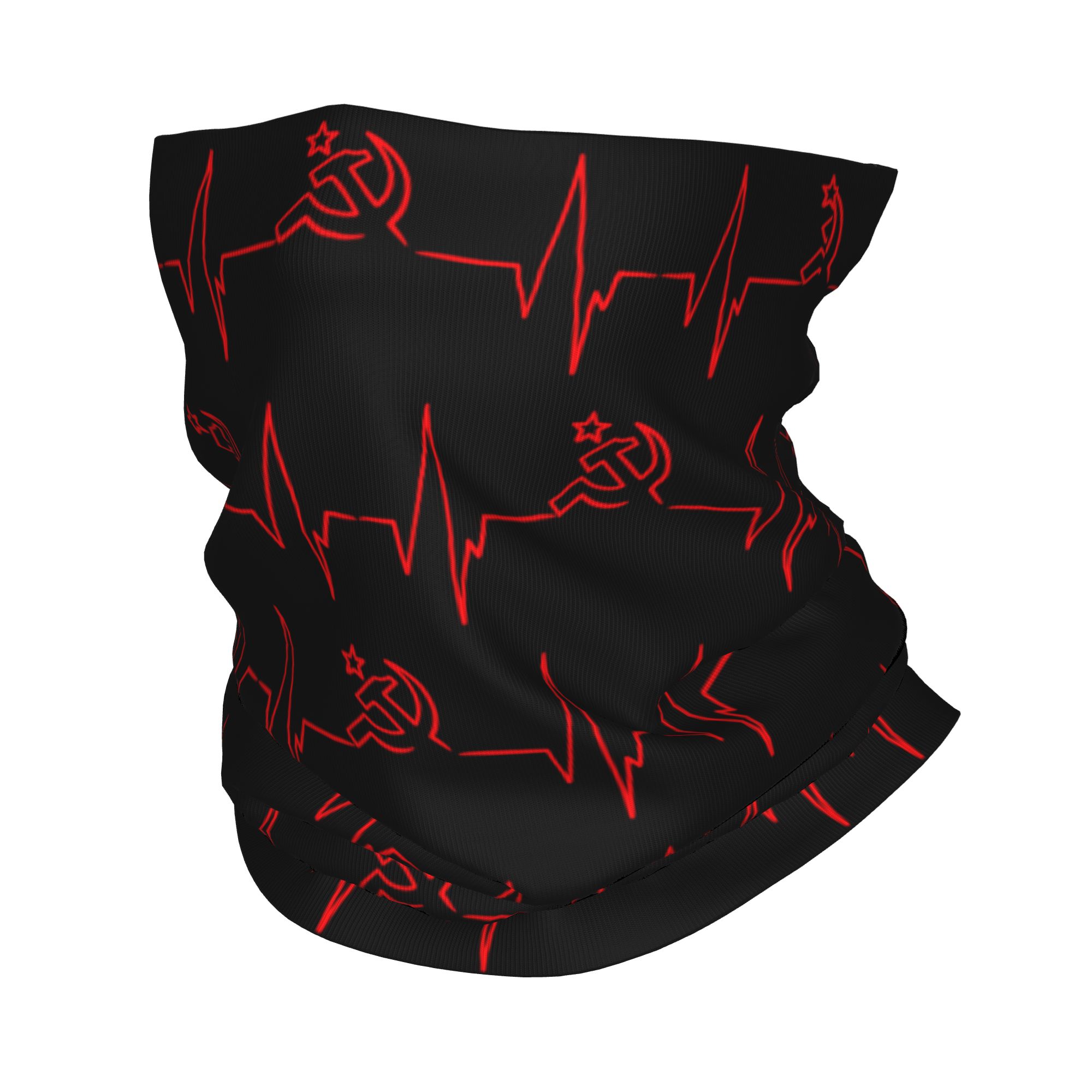 Custom Heartbeat Russian Flag  - đánh giá và giá Neck Gaiter Face Cover