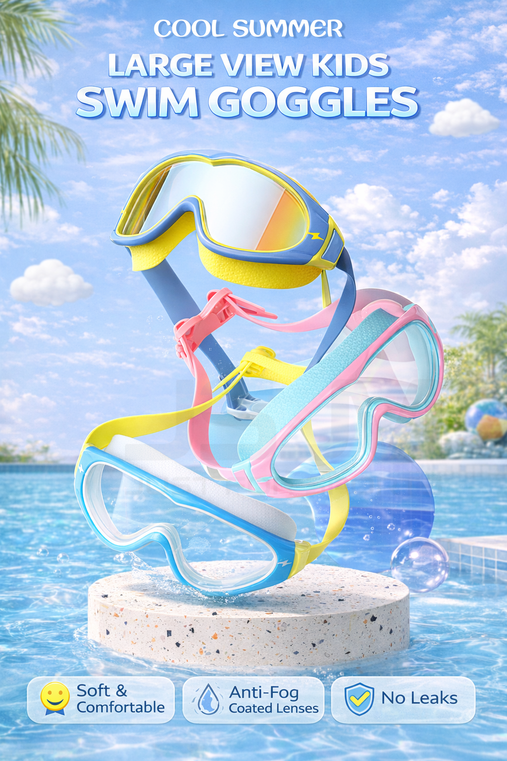 JSJM Kids Swimming Goggles Big - đánh giá và giá Anti Pollution Mask