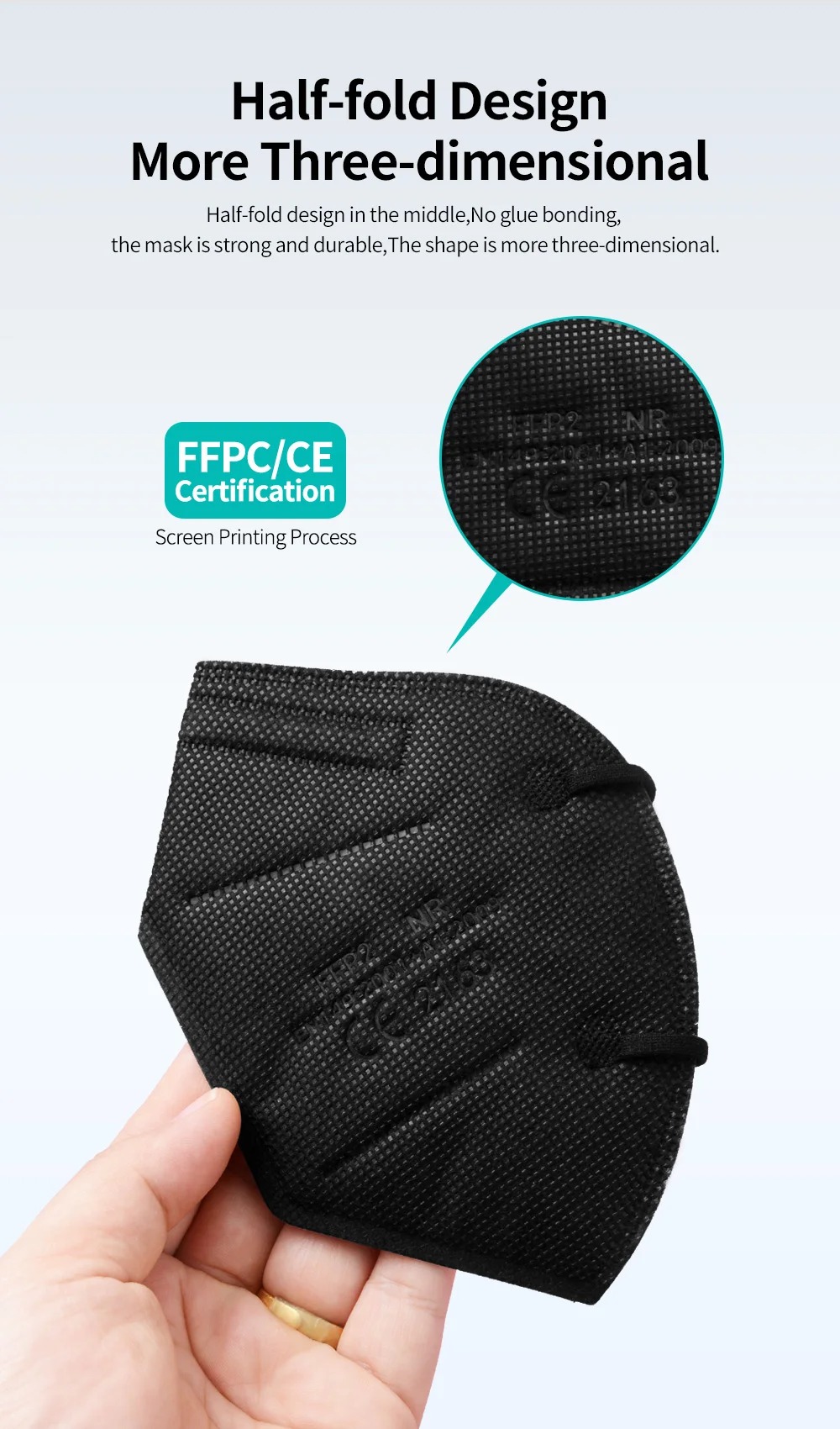 5Layer FFP2 Masks CE Approve K - đánh giá và giá Black Face Mask Pack