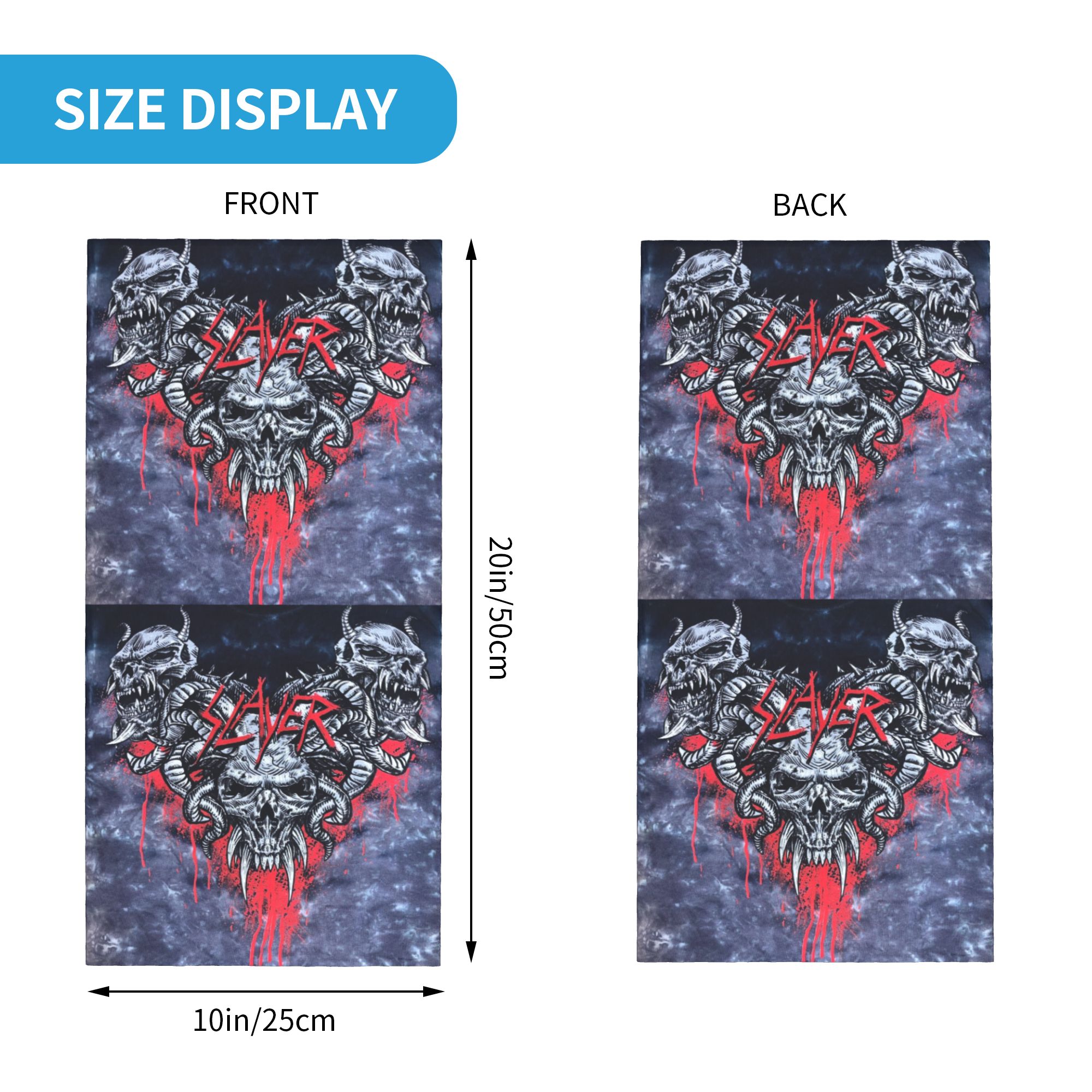 Custom Heavy Metal Rock  Slaye - đánh giá và giá Neck Gaiter Face Cover