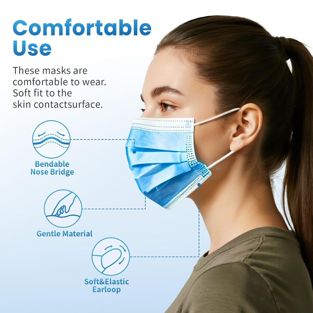 Blue Disposable Face Mask 100  - đánh giá và giá Disposable Mask Blue