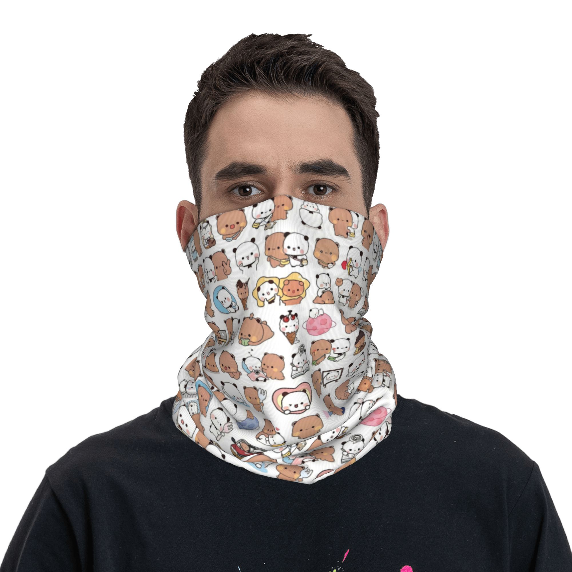 Custom Bear Cartoon Peach And  - đánh giá và giá Neck Gaiter Face Cover