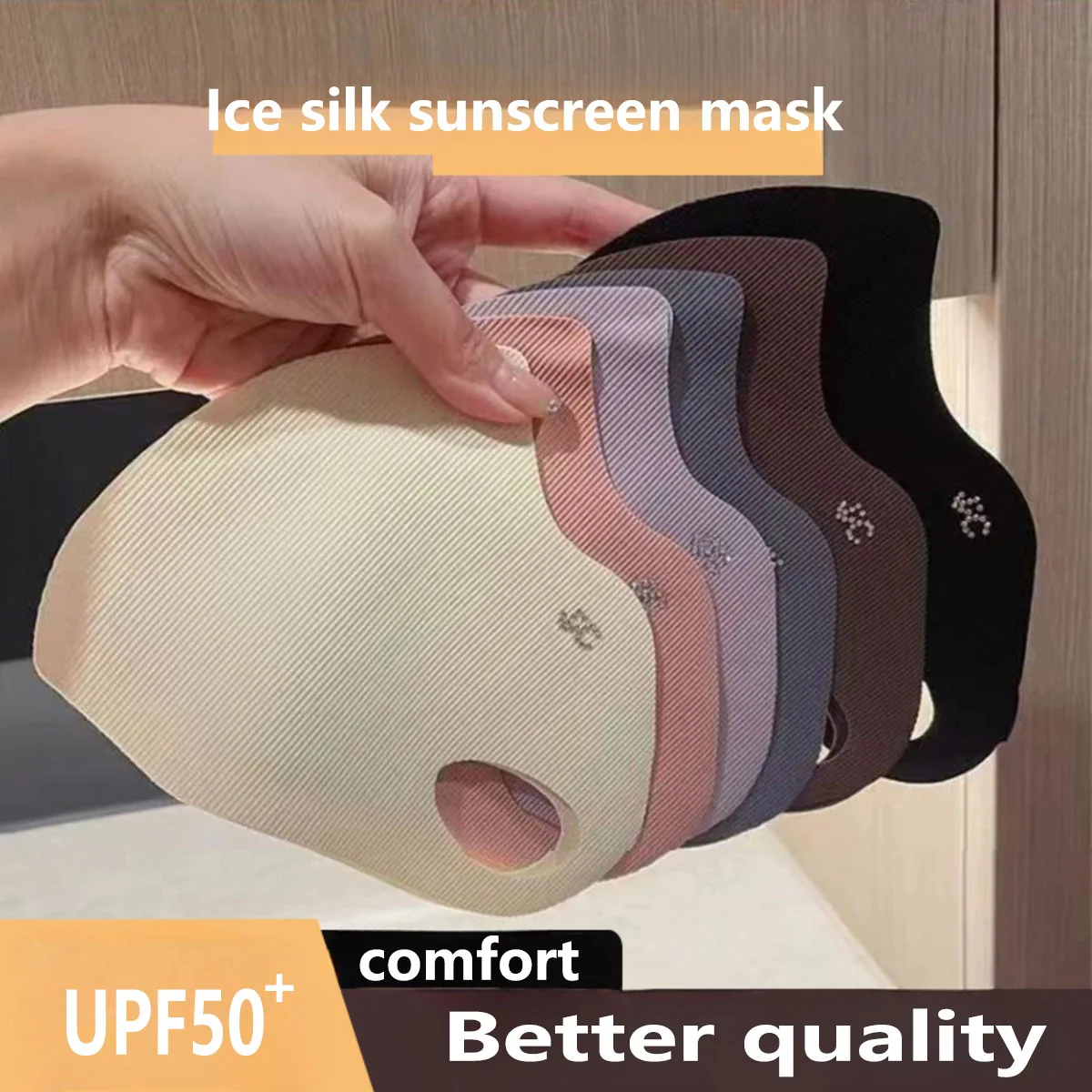 5 Color Threaded Ice Silk Mask - đánh giá và giá Cloth Face Mask Washable