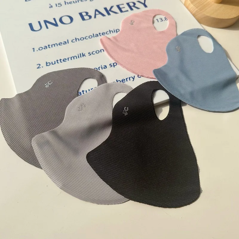 5 Color Threaded Ice Silk Mask - đánh giá và giá Cloth Face Mask Washable