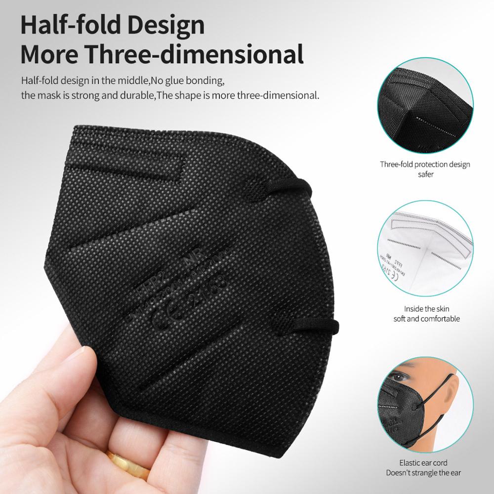 10-100Pcs FFP2 Masks KN95 Masc - đánh giá và giá Kn95 Respirator Mask