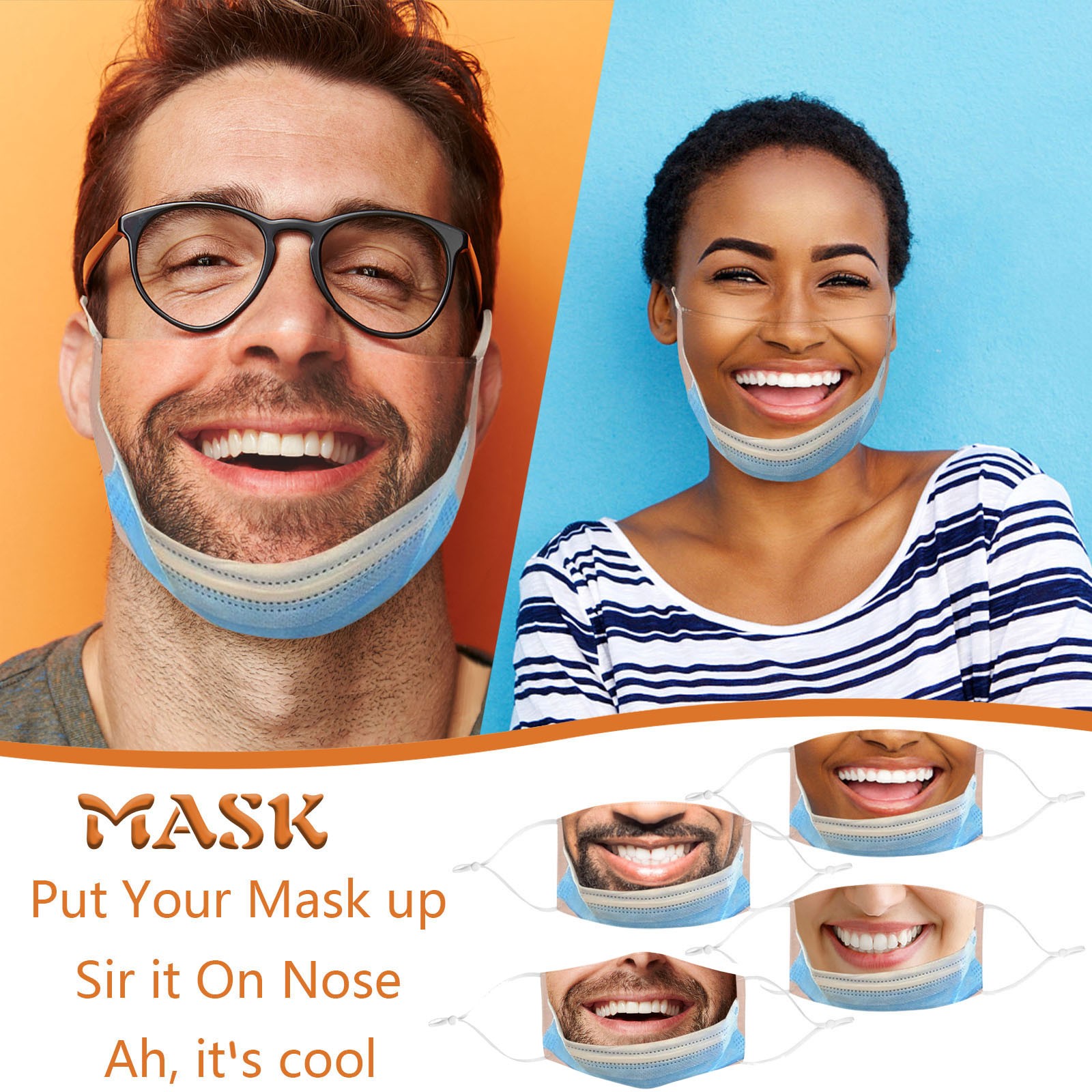 Adult Funny Mouth Mask Funny C - đánh giá và giá Cloth Face Mask Washable