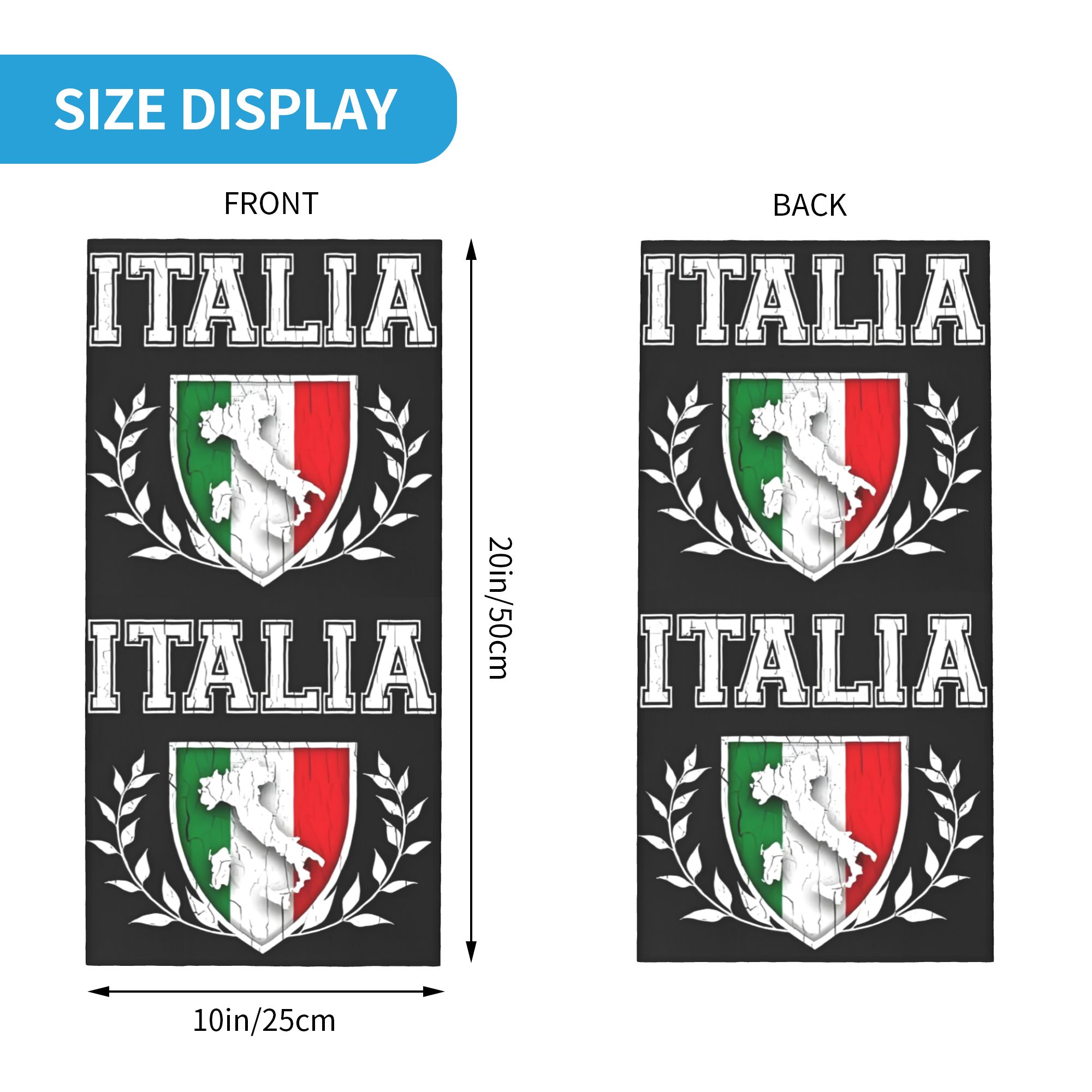 Custom Italy Flag Bandana Neck - đánh giá và giá Neck Gaiter Face Cover