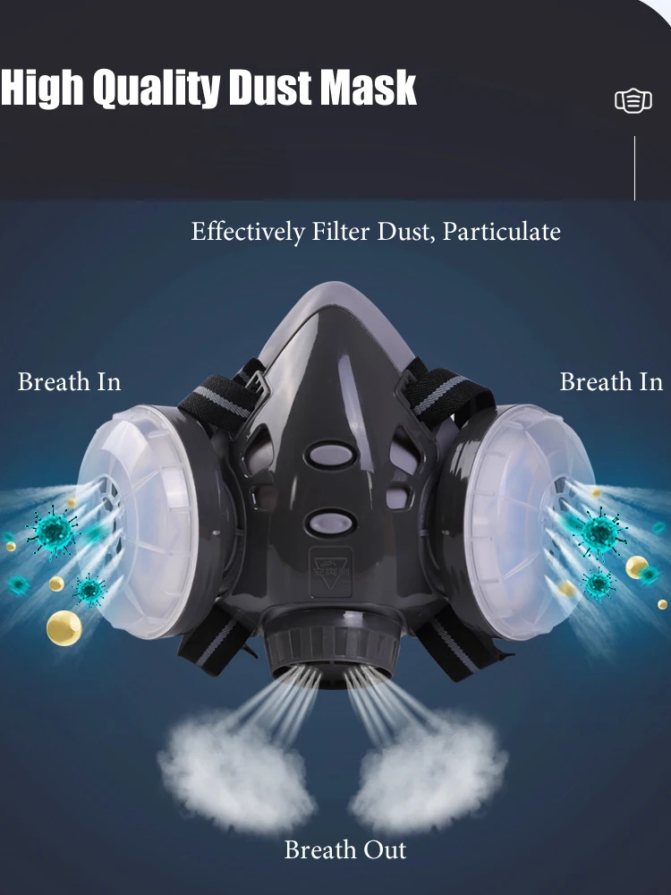 Half Face Dust Mask Safety Gog - đánh giá và giá Kn95 Respirator Mask