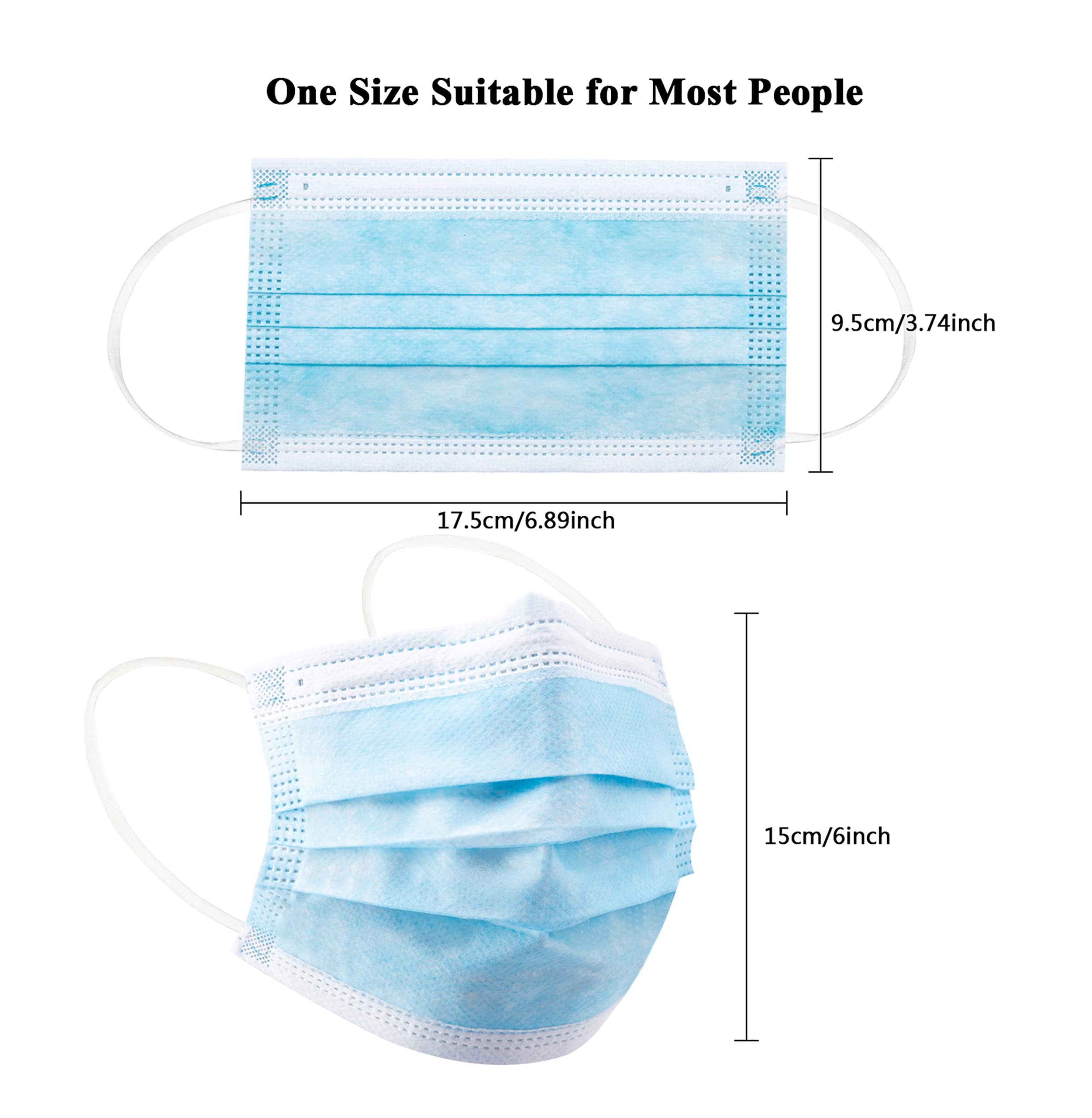 50/100 PCS Box Blue Face Masks - đánh giá và giá Disposable Mask Blue