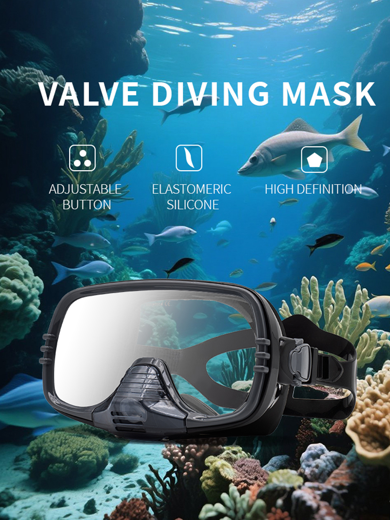 New Large Frame Diving Mask wi - đánh giá và giá Silicone Mask Bracket