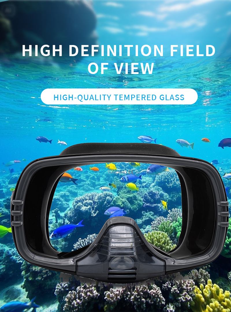 New Large Frame Diving Mask wi - đánh giá và giá Silicone Mask Bracket