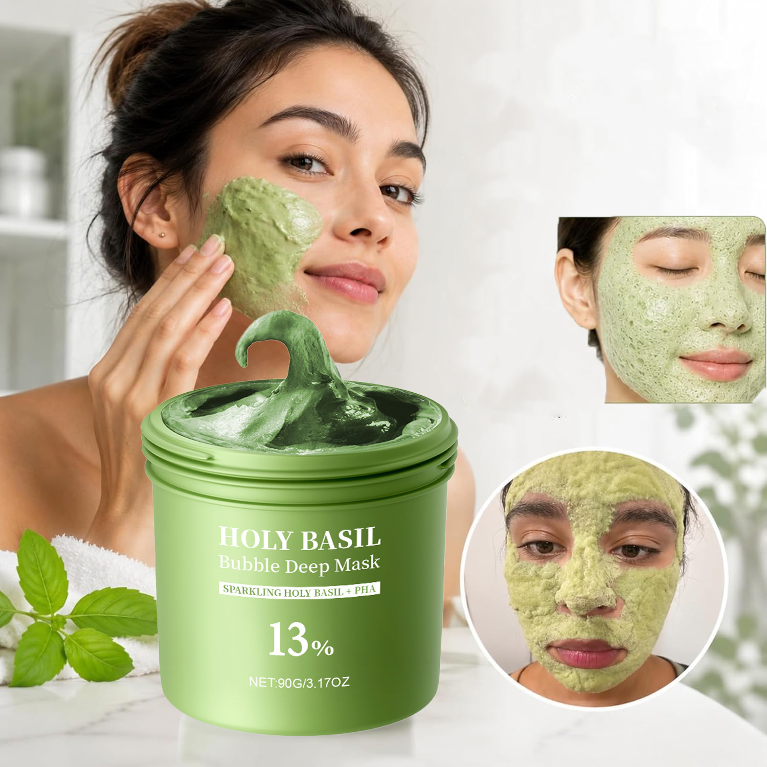 Holy Basil Bubble Deep Mask Cl - đánh giá và giá Dust Mask Construction
