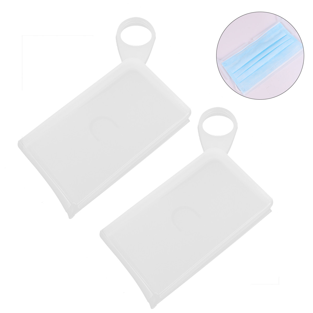 2Pcs Food Grade Silicone Face  - đánh giá và giá Face Mask Storage Box