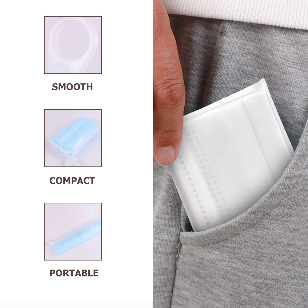 2Pcs Food Grade Silicone Face  - đánh giá và giá Face Mask Storage Box