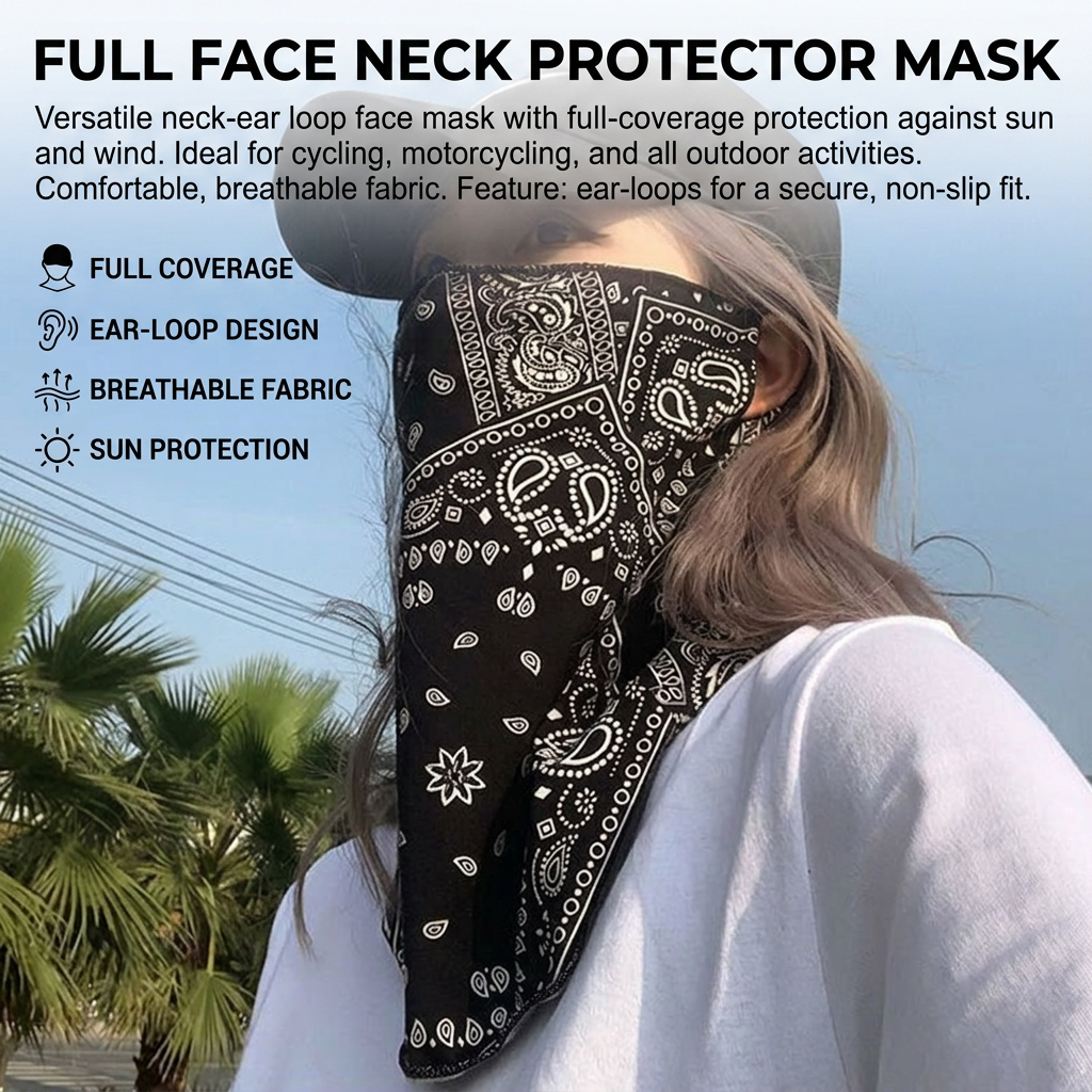 UPF50+ Full Face Sun Mask Hood - đánh giá và giá Sports Mask Breathable