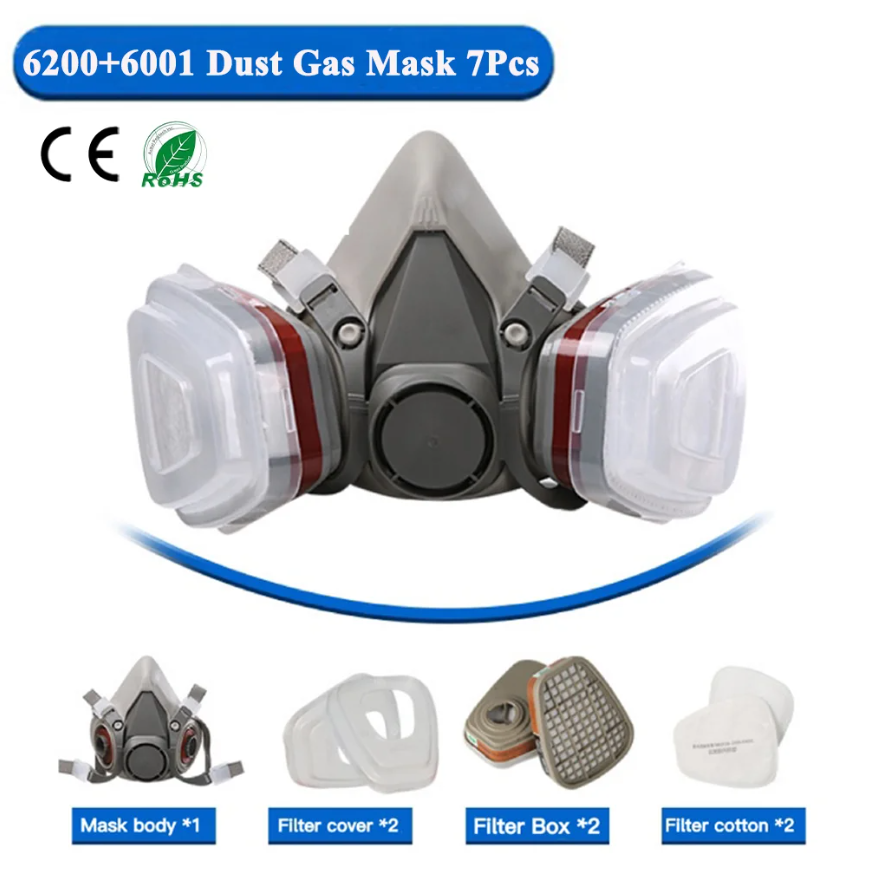 Respirator Dust 6200 Gas Mask  - đánh giá và giá Face Mask Storage Box