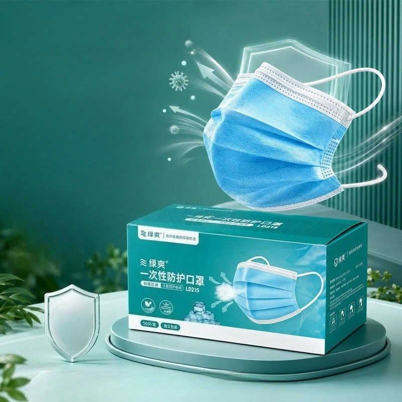 50pcs/100pcs/150pcs Premium Co - đánh giá và giá Disposable Mask Blue