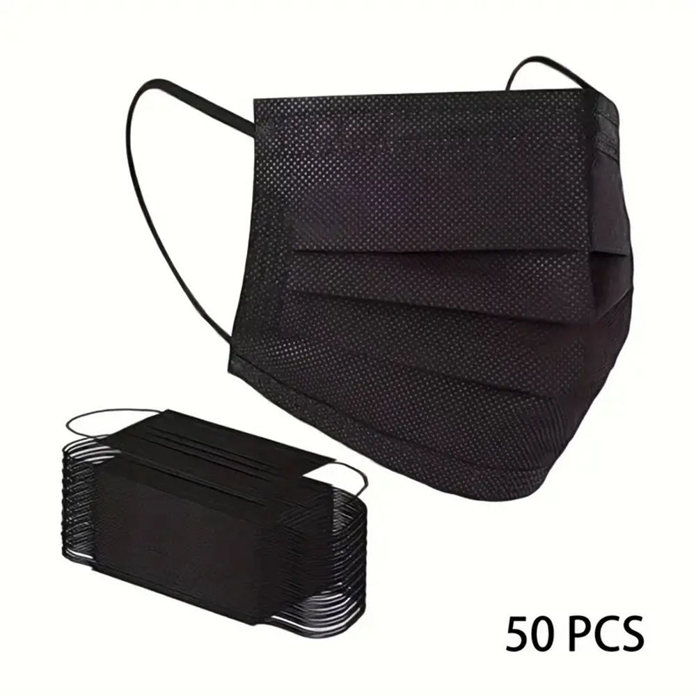 50-200pcs Black Disposable Fac - đánh giá và giá Black Face Mask Pack