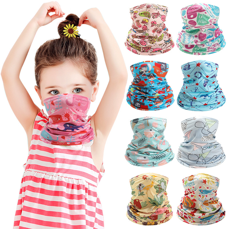 Kids Neck Cover Cute Ice Silk  - đánh giá và giá Kids Face Mask