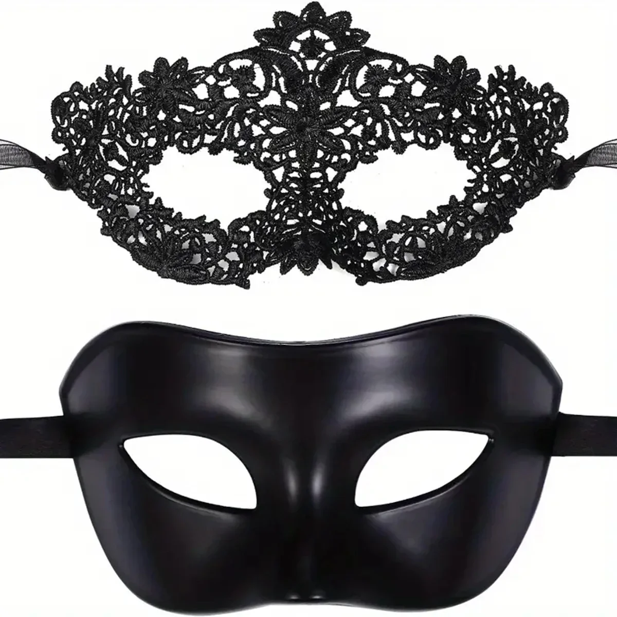 2pcs Elegant Black Lace Masque - đánh giá và giá Black Face Mask Pack