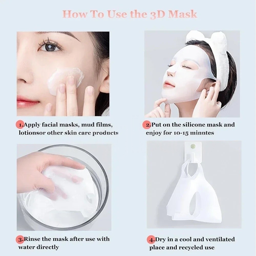 1/2PCS 3D Reusable Wrinkle Smo - đánh giá và giá Silicone Mask Bracket