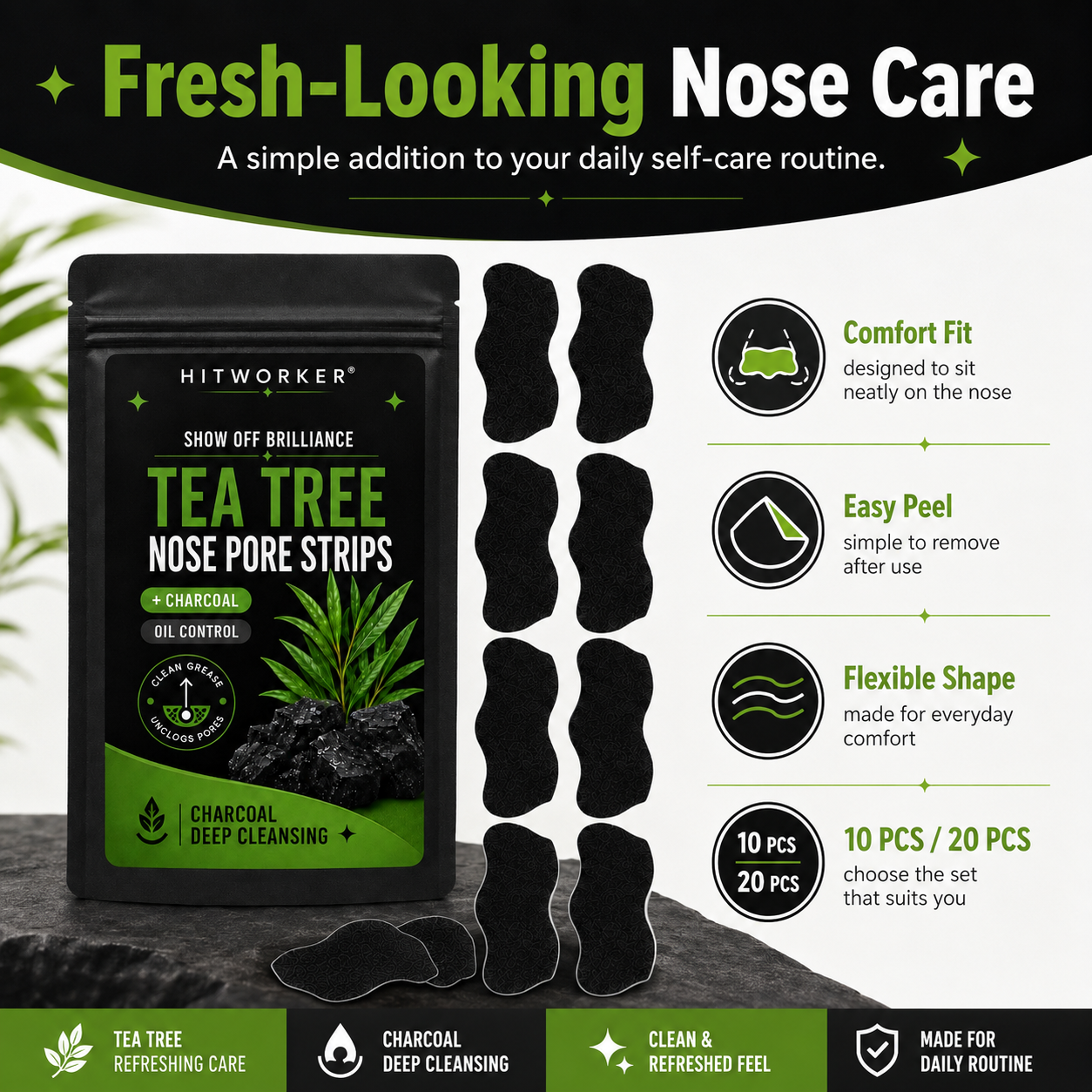 10/20Pcs Black Blackhead Remov - đánh giá và giá Black Face Mask Pack
