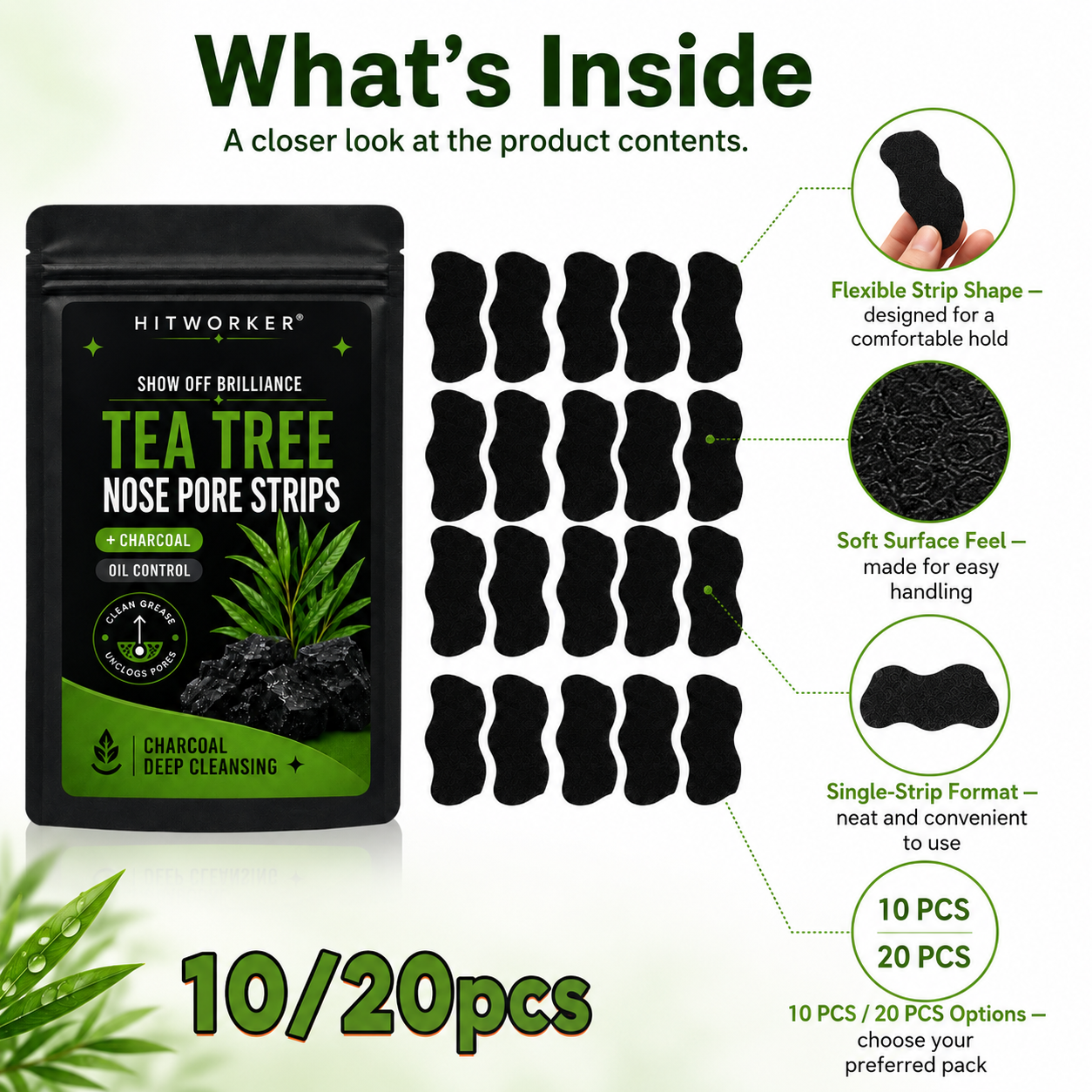 10/20Pcs Black Blackhead Remov - đánh giá và giá Black Face Mask Pack