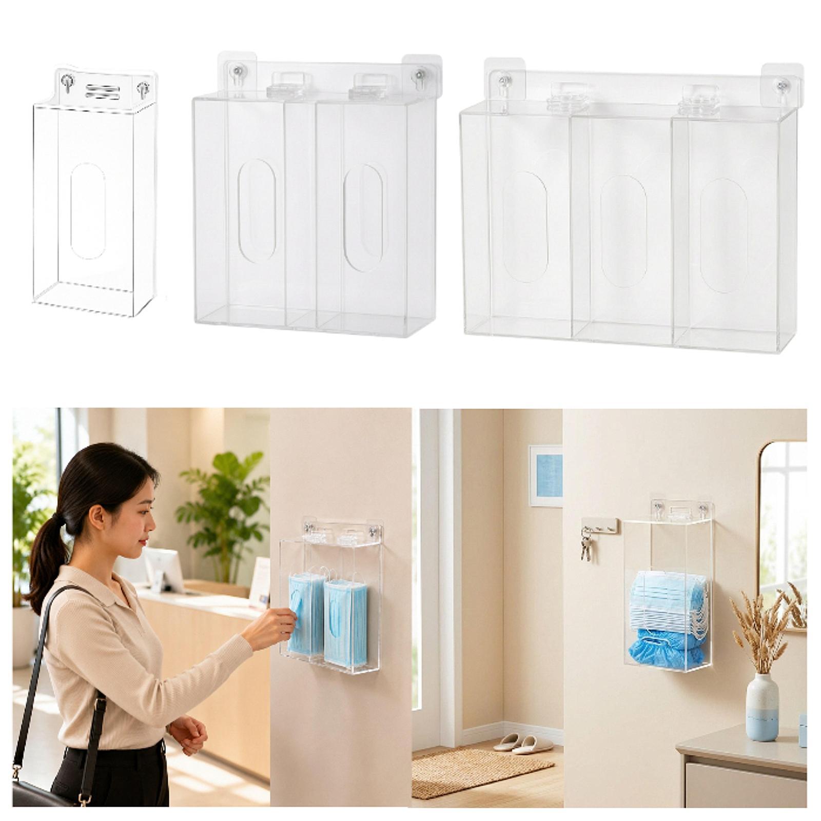 Acrylic Glove Box Holder Wall  - đánh giá và giá Face Mask Storage Box